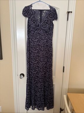 eliza j pleated chiffon maxi dress Eliza J Chiffon Maxi Dress